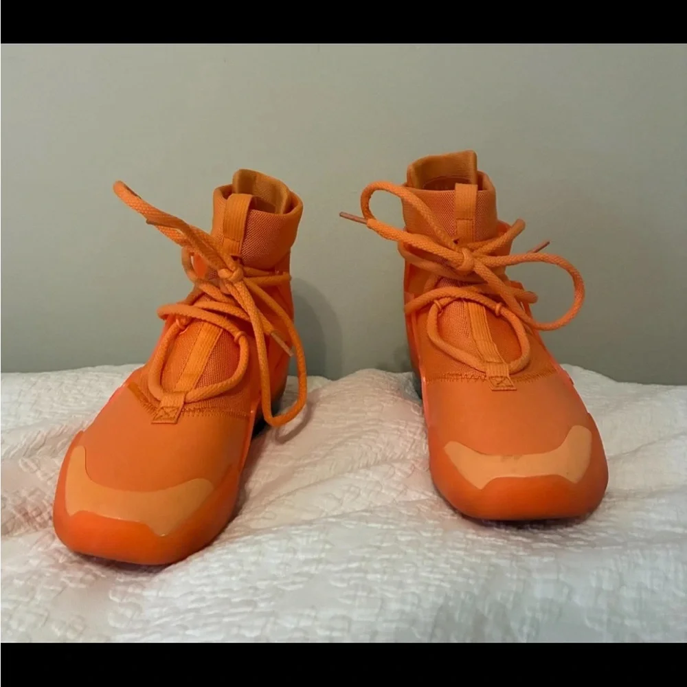 Size 8 - Nike Air Fear Of God 1 Orange Pulse Good Condition No Box - Picture 10 of 14